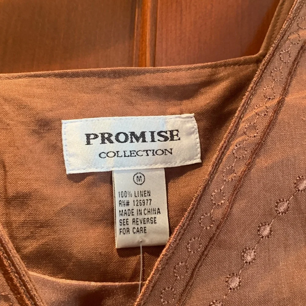 Promise Collection Brown Linen Garment - Picture 3 of 4
